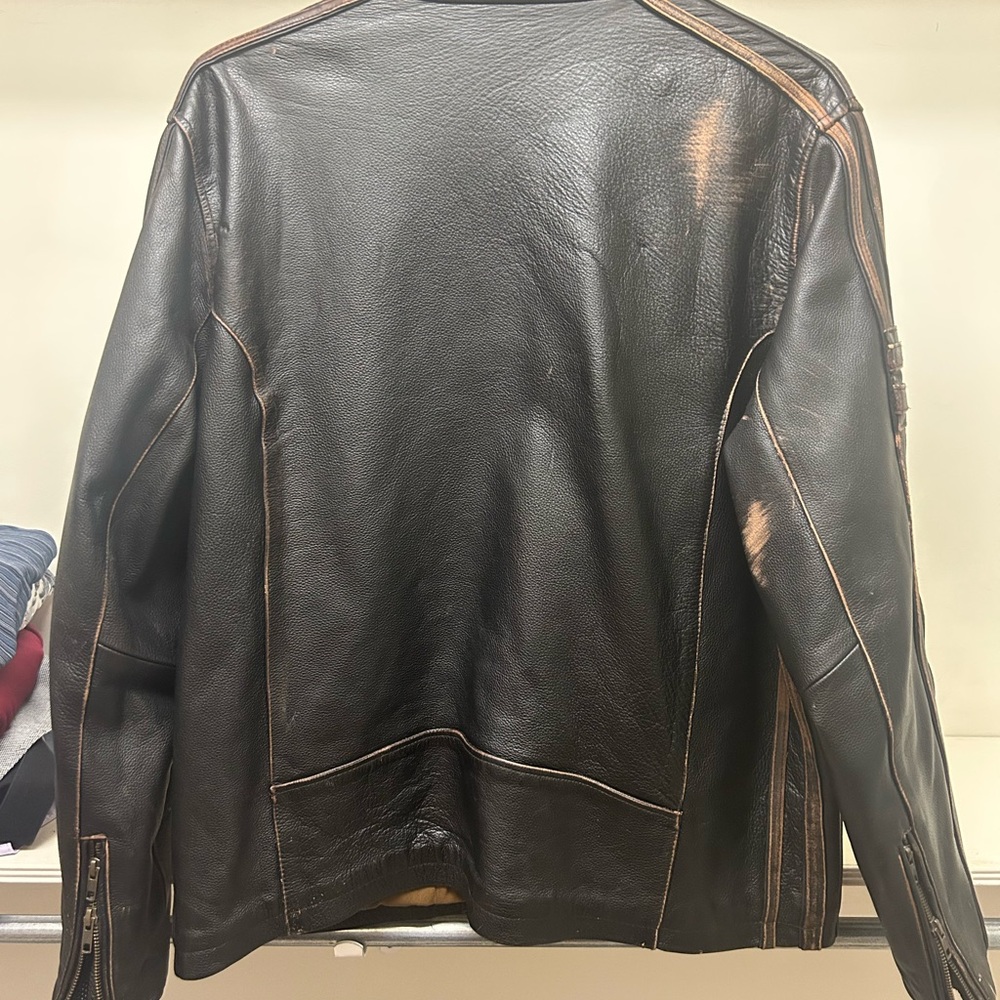 Black Rivet Black Bomber Jacket Smooth Leather